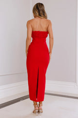 Lottie Midi Dress Red