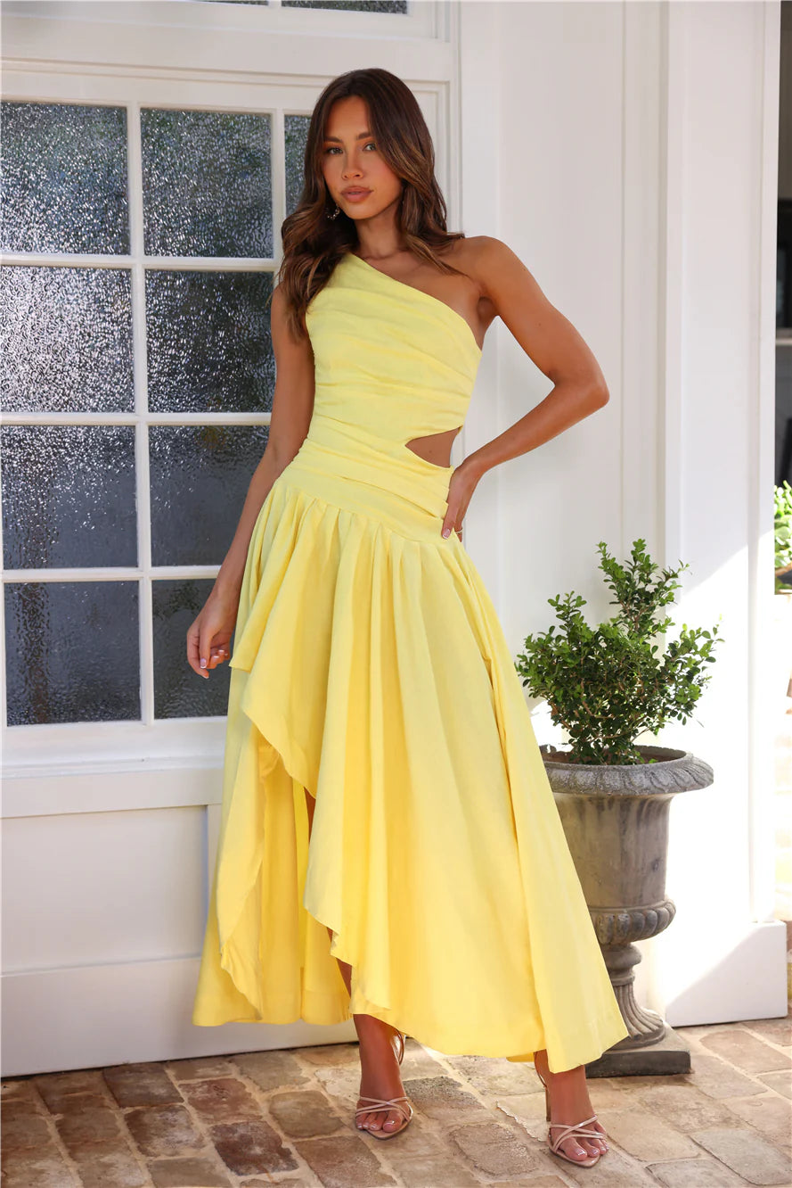 Private Island Time Maxi Dress Yellow