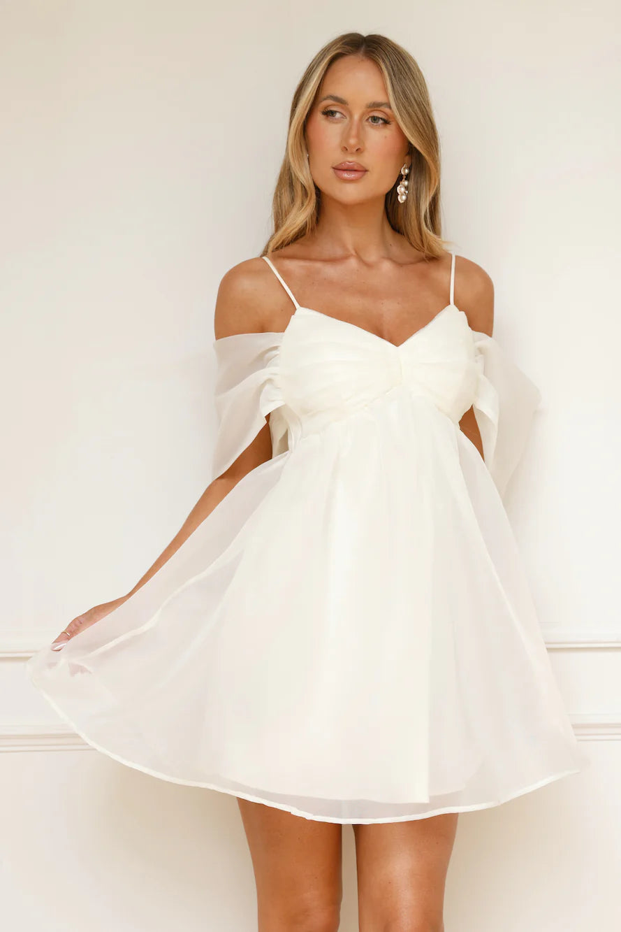 Embracing Formality Mini Dress White