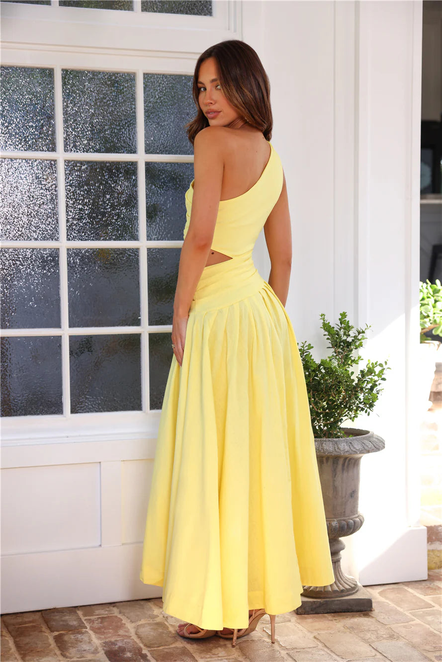 Private Island Time Maxi Dress Yellow