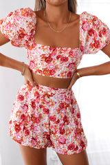 Vienna Rose Crop Top Floral