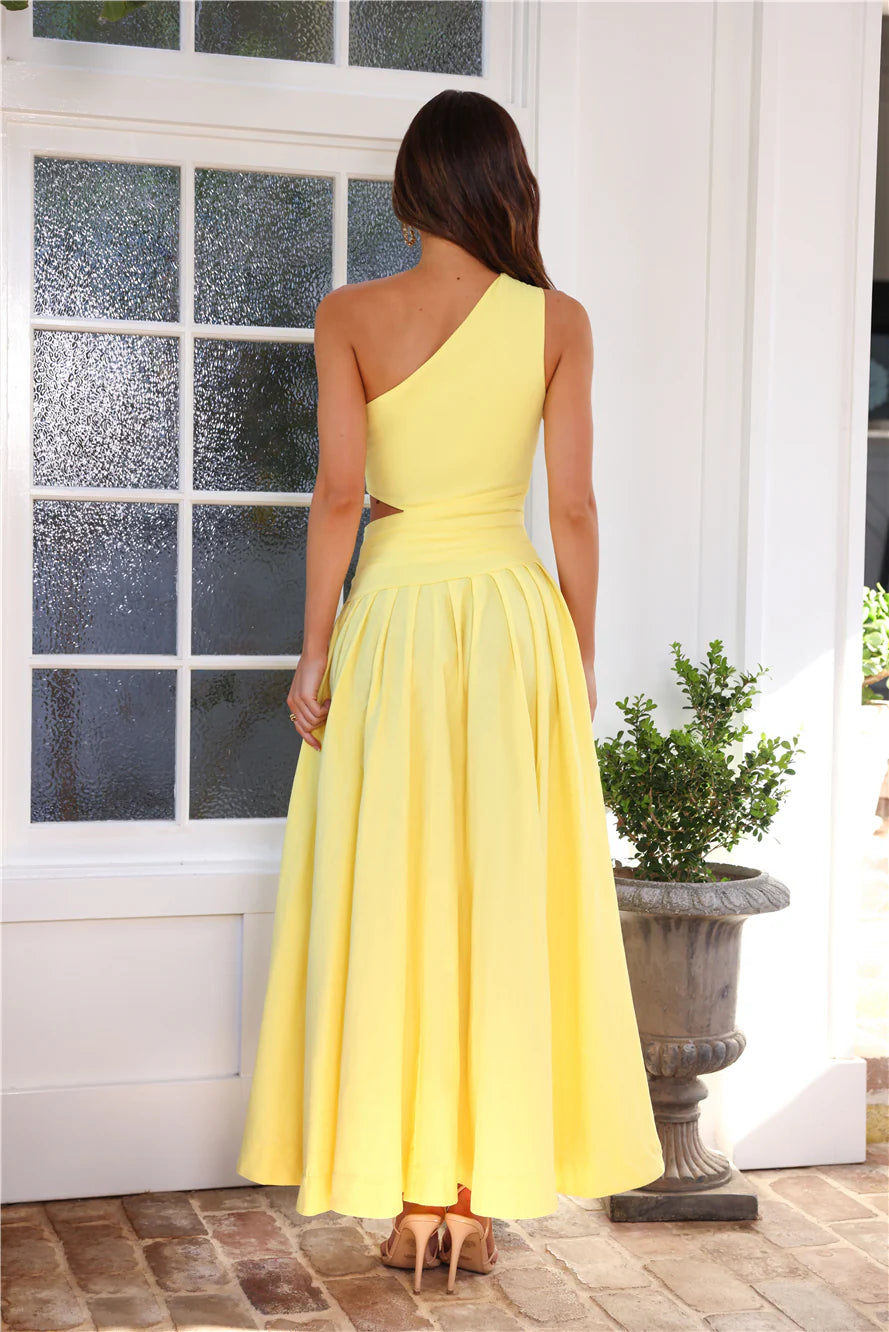 Private Island Time Maxi Dress Yellow