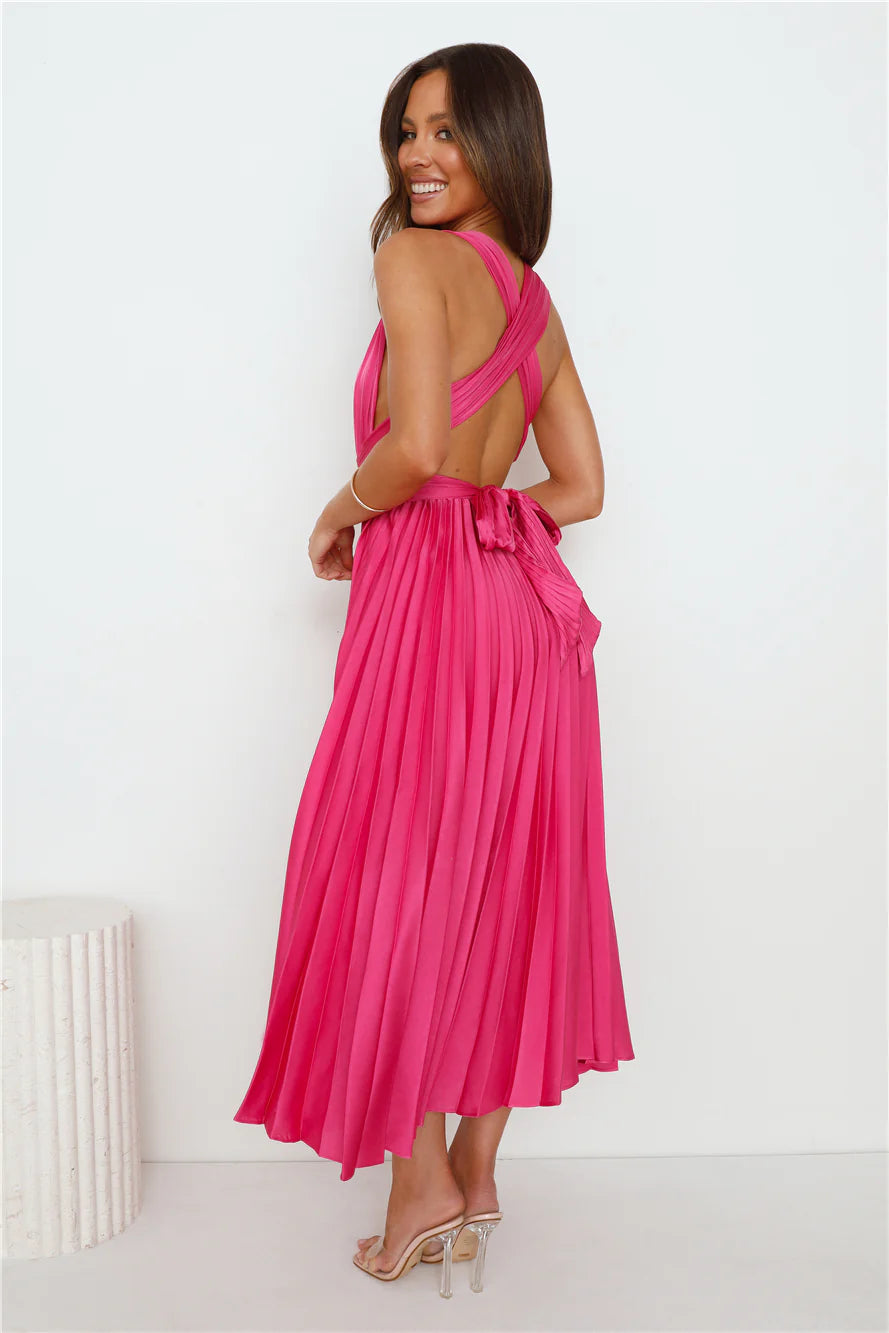 Prime Asset Maxi Dress Hot Pink