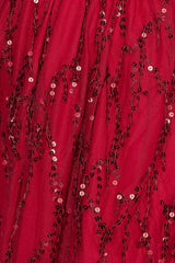Blooming Season Sequin Maxi Dress Red