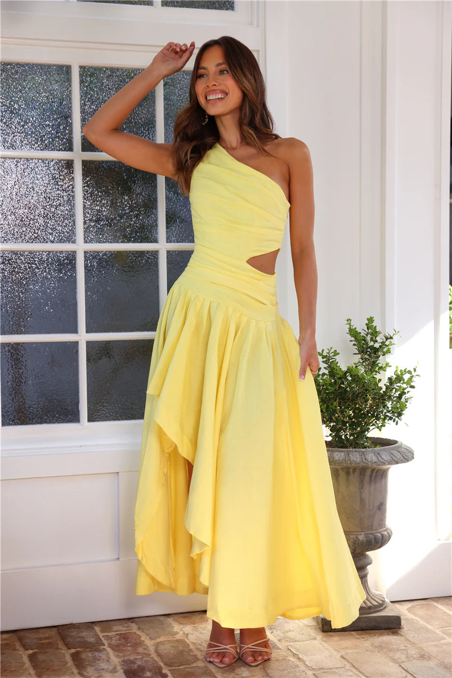 Private Island Time Maxi Dress Yellow