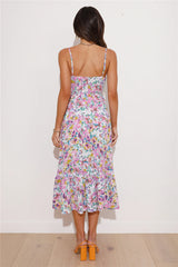 Blooming Scent Midi Dress White