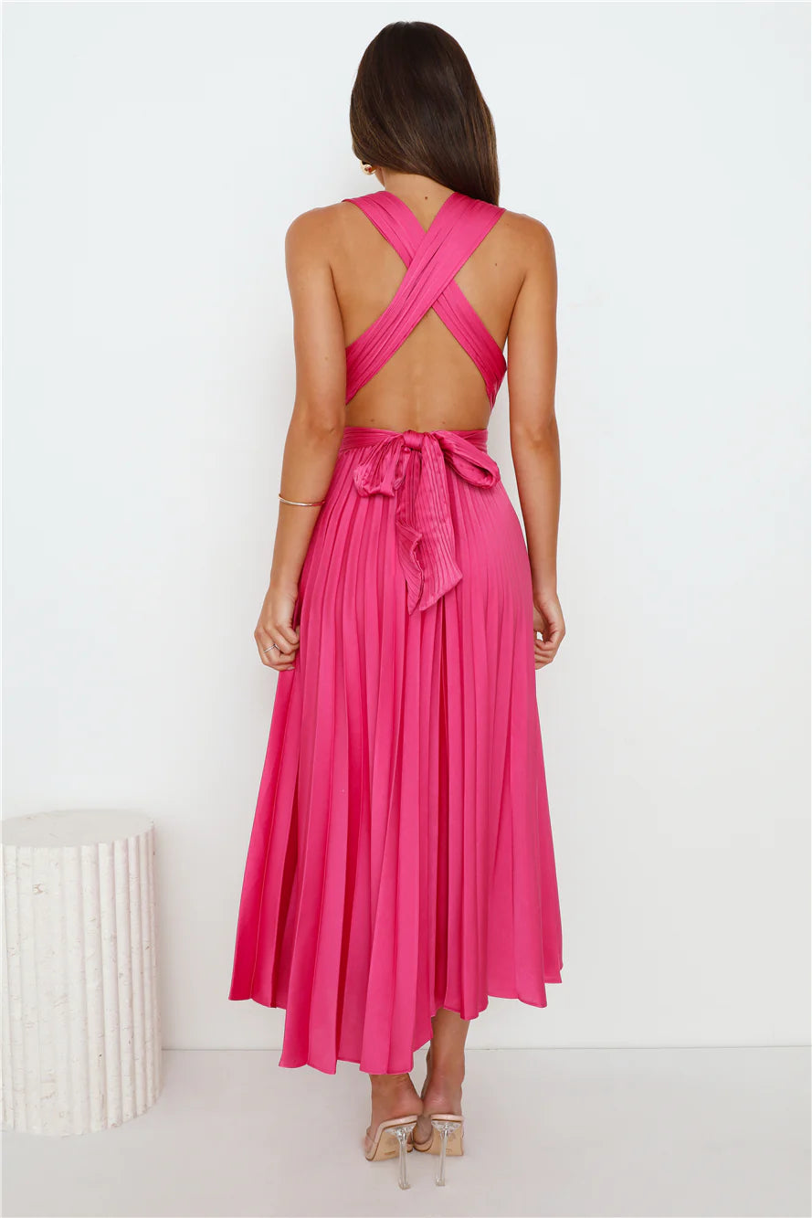 Prime Asset Maxi Dress Hot Pink